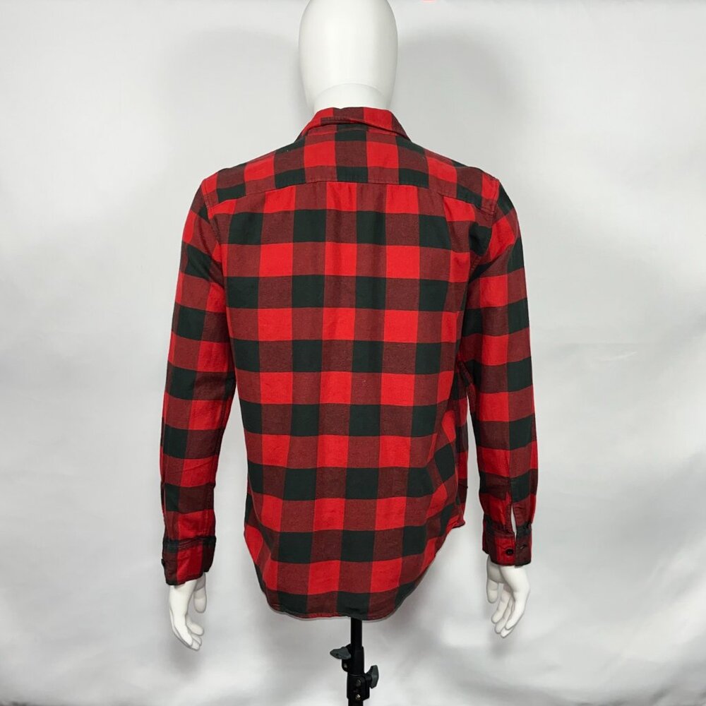American Eagle Men's Long Sleeve Shirt Size Medium Red Striped - Picture 6 of 9